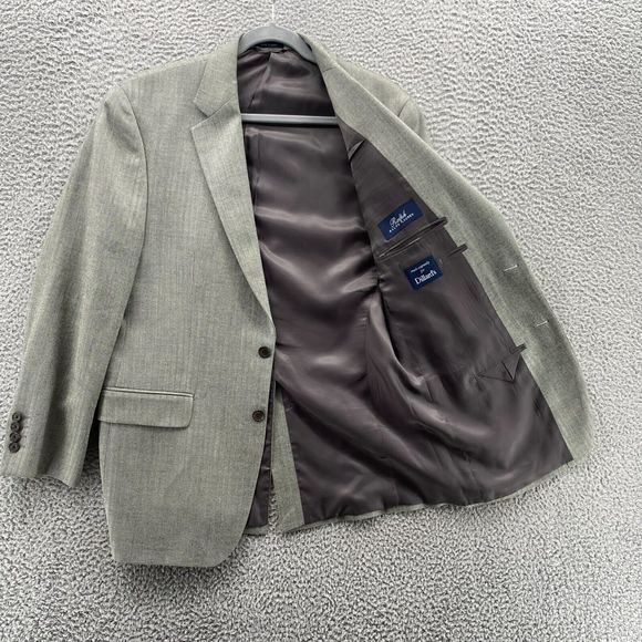 Ralph Lauren Blazer Mens 40 R Grey Wool Silk Suit Jacket Corpcore Academia Coat - Picture 3 of 13
